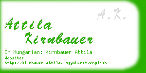 attila kirnbauer business card